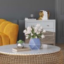 Commode Luxury argent 3 tiroirs Kare Design
