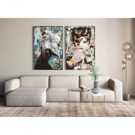 Canapé d'angle Henry 285cm crème gauche Kare Design