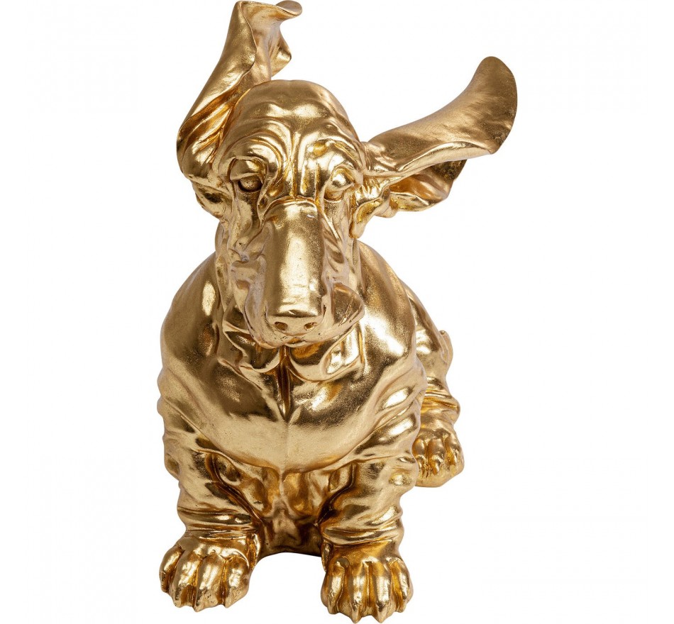Déco chien basset doré Kare Design