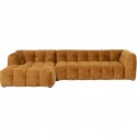 Canapé d\'angle Salamanca velours ocre gauche Kare Design