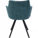 Chaise avec accoudoirs pivotante Coco bleue Kare Design