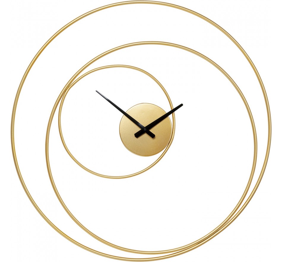 Horloge murale Circular dorée 74cm Kare Design