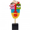Déco visage abstrait multicolore Kare Design