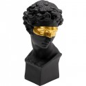 Déco buste homme noir masque doré Kare Design