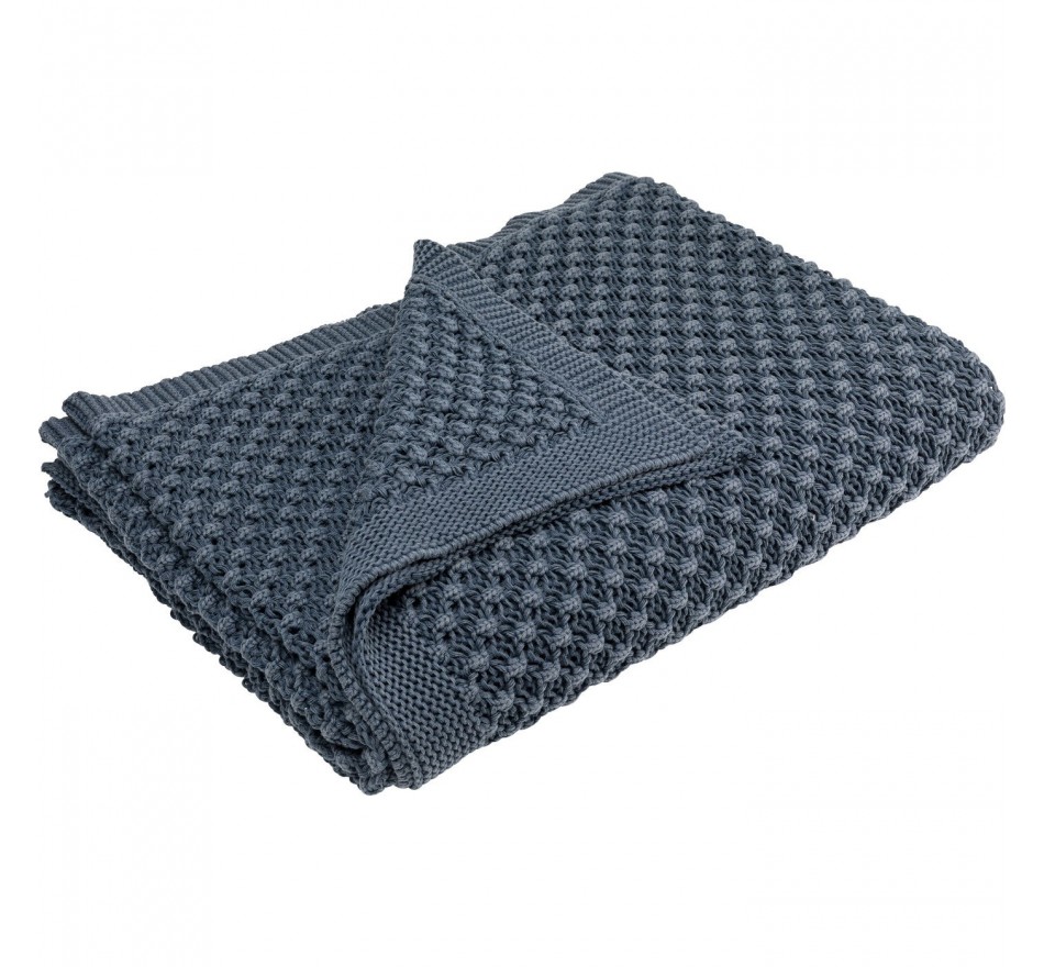 Plaid Classico bleu 200x150cm Kare Design