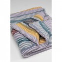 Plaid rayures 200x150cm bleu Kare Design