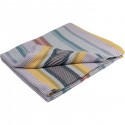 Plaid rayures 200x150cm bleu Kare Design