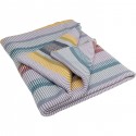 Plaid rayures 200x150cm bleu Kare Design