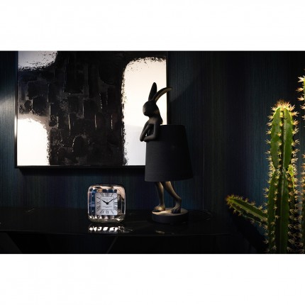 Lampe Animal lapin noire 68cm doré Kare Design