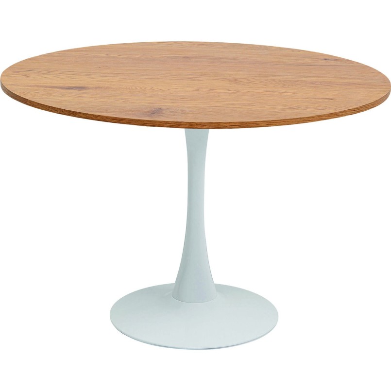 Table Schickeria 110cm chêne et blanc Kare Design