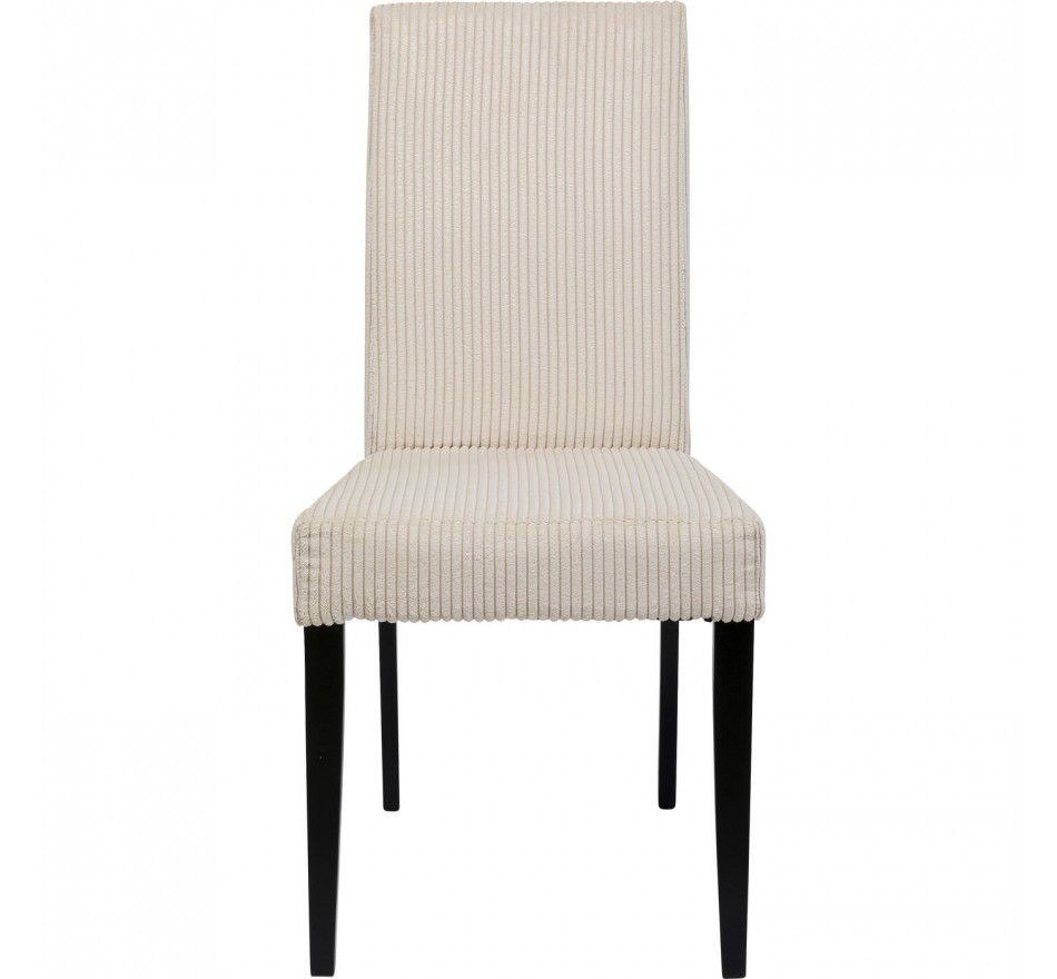 Chaise Econo côtelée crème Kare Design