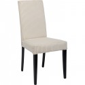 Chaise Econo côtelée crème Kare Design