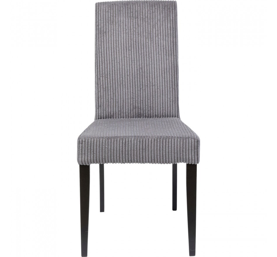 Chaise Econo côtelée grise Kare Design
