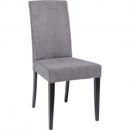 Chaise Econo côtelée grise Kare Design
