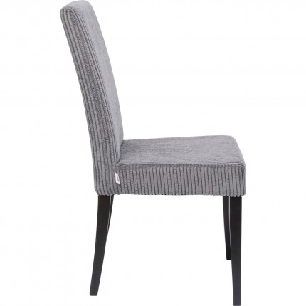 Chaise Econo côtelée grise Kare Design