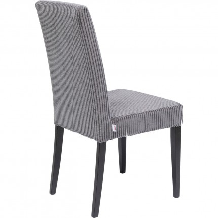 Chaise Econo côtelée grise Kare Design