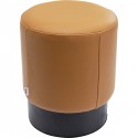 Tabouret Cherry simili cuir marron Kare Design