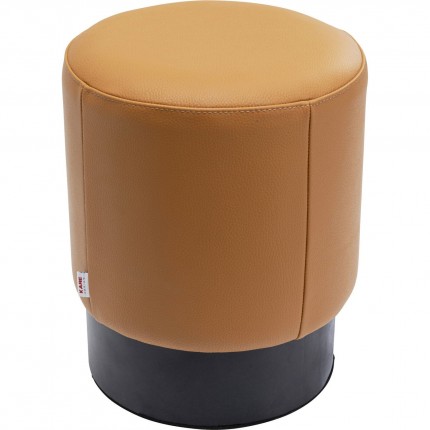 Tabouret Cherry simili cuir marron Kare Design