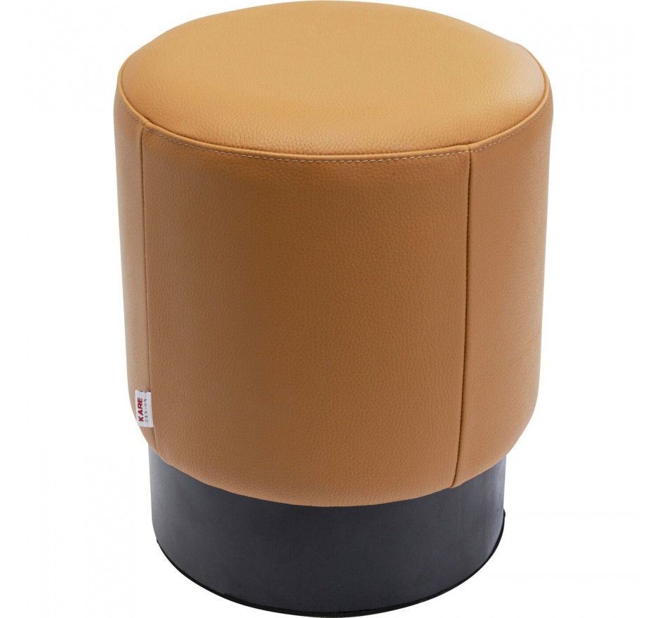 Tabouret Cherry simili cuir marron Kare Design