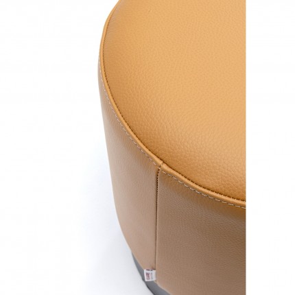Tabouret Cherry simili cuir marron Kare Design