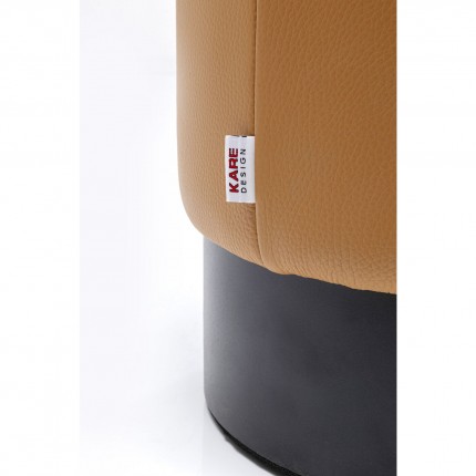 Tabouret Cherry simili cuir marron Kare Design