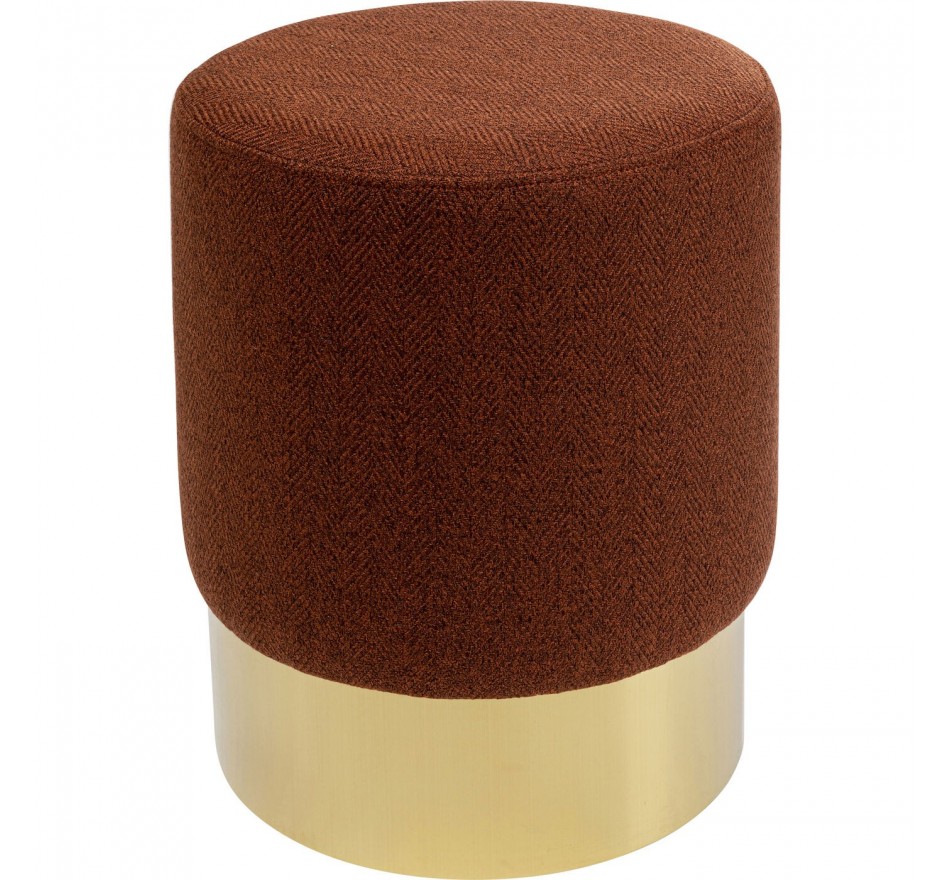 Tabouret Cherry Lina marron et laiton Kare Design