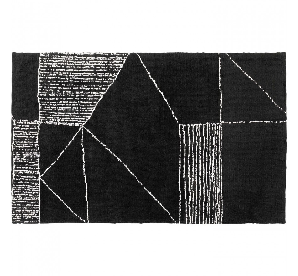 Tapis Opaco Net 240x170cm noir et blanc Kare Design