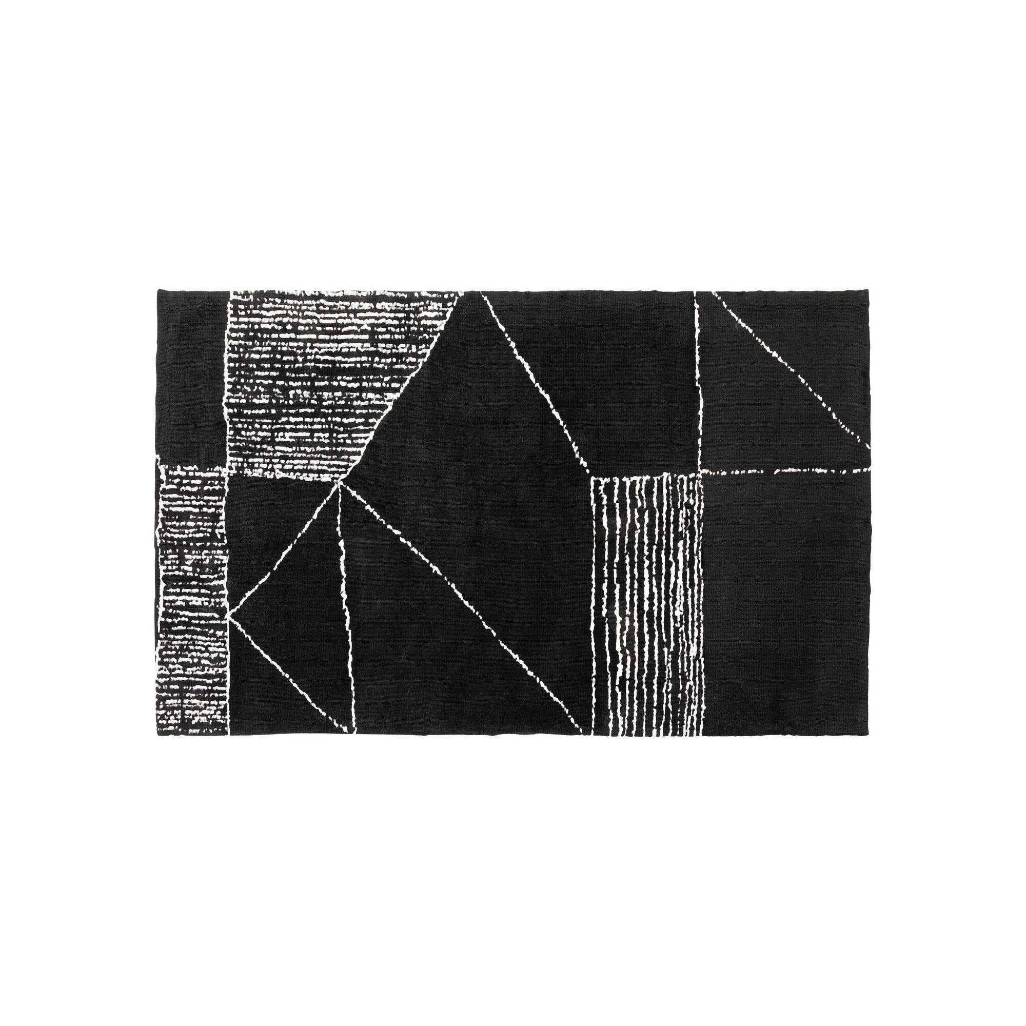Tapis Opaco Net 240x170cm noir et blanc Kare Design