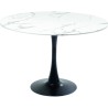 Table Schickeria  marbre blanc-noir Ø110cm