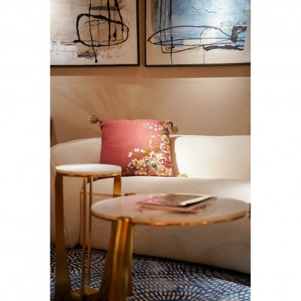 Coussin fleurs bordeaux Kare Design