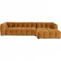 Canapé d\'angle Salamanca velours ocre droite Kare Design