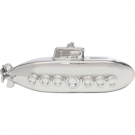Tirelire sous-marin argenté Kare Design