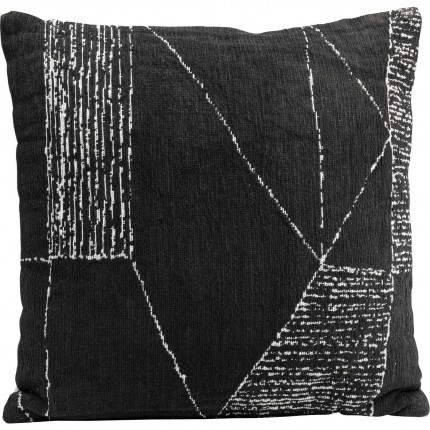 Coussin Opaco Net noir et blanc Kare Design