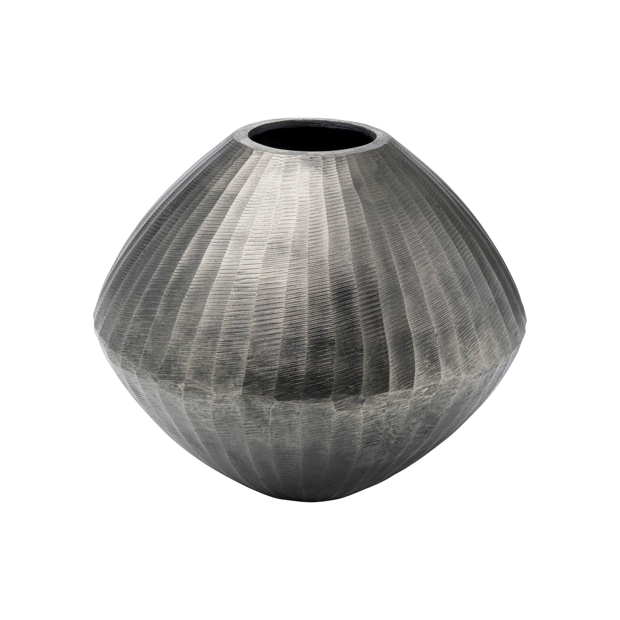 Vase Sacramento Carving gris 30cm Kare Design