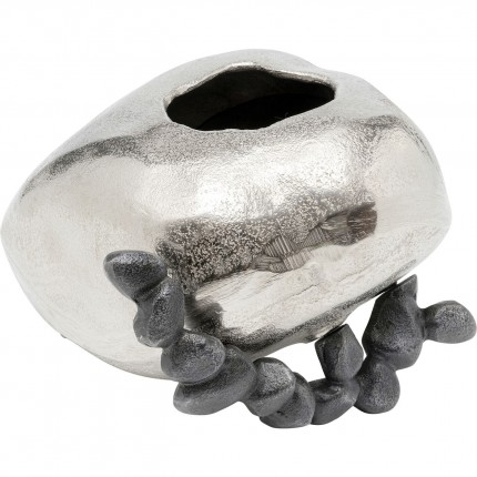 Vase Art Stones argenté Kare Design