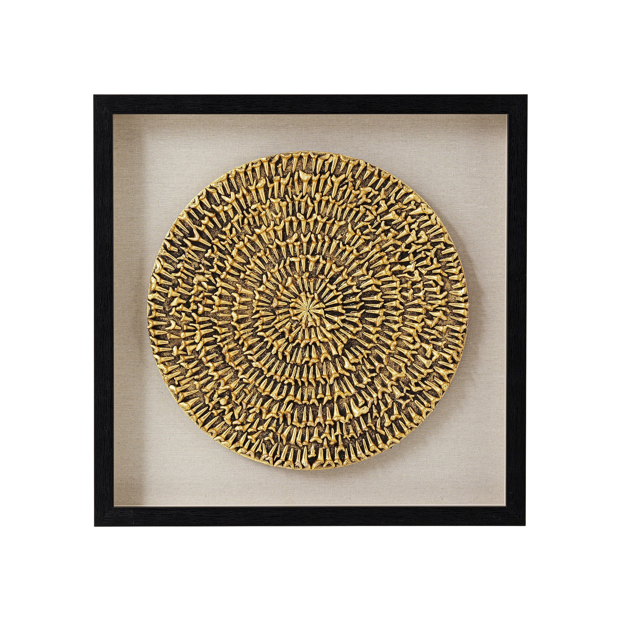 Tableau 3D Chain Circle doré 60x60cm Kare Design