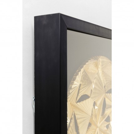 Tableau 3D Leaf Ball 60x60cm doré Kare Design