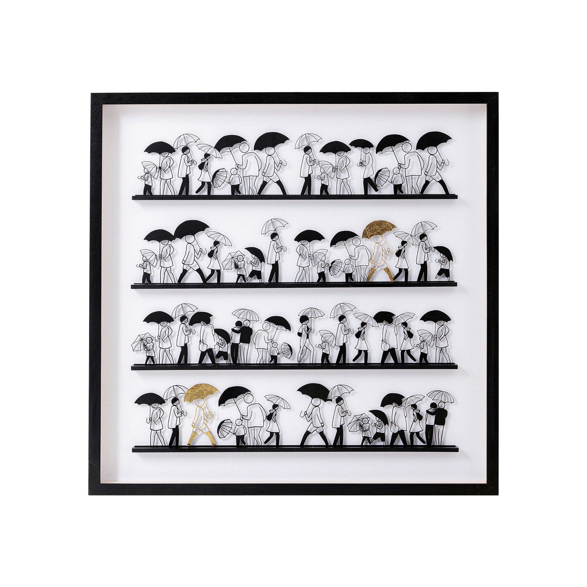 Tableau 3D parapluies 90x90cm Kare Design