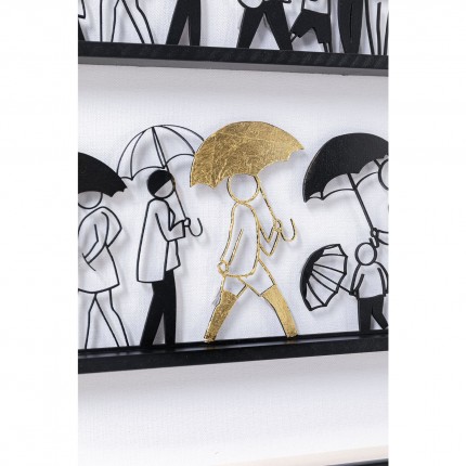 Tableau 3D parapluies 90x90cm Kare Design