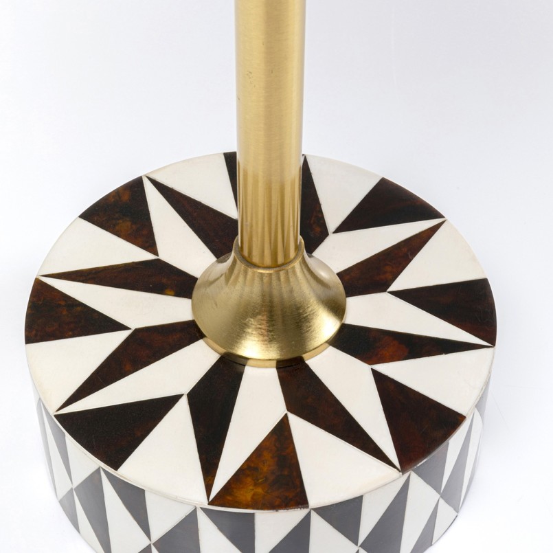Table d'appoint Domero Star marron et blanche 40cm Kare Design