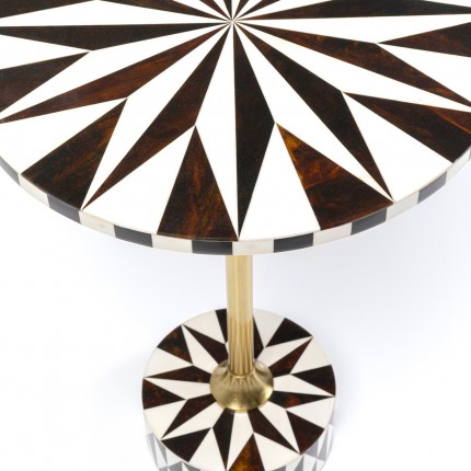 Table d'appoint Domero Star 40cm marron et blanche Kare Design