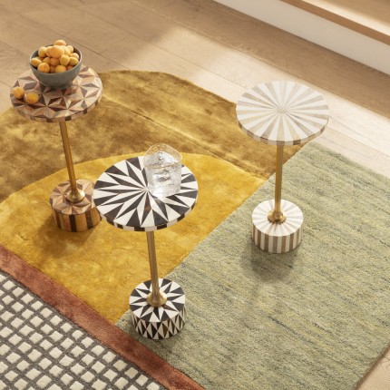 Table d'appoint Domero Cirque 40cm blanche et dorée Kare Design