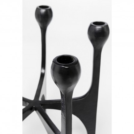 Bougeoir Stacky 31cm noir Kare Design
