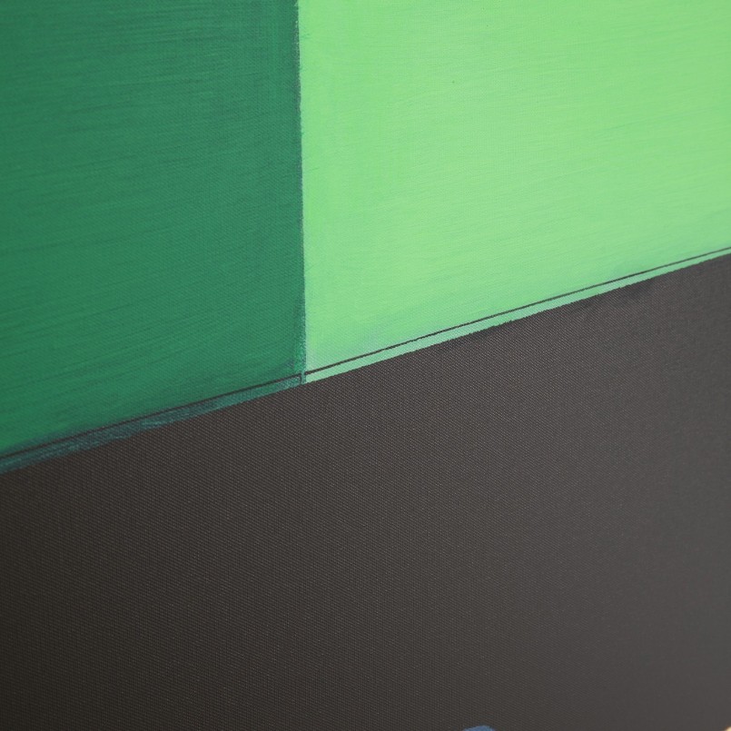 Tableau encadré Abstract Shapes vert 73x143cm