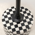 Table d'appoint Domero Chess noire et blanche 25cm Kare Design
