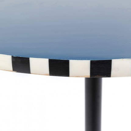 Table d'appoint Domero Checkers 40cm bleue Kare Design