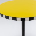 Table d'appoint Domero Checkers jaune 25cm Kare Design