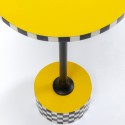 Table d'appoint Domero Checkers jaune 25cm Kare Design