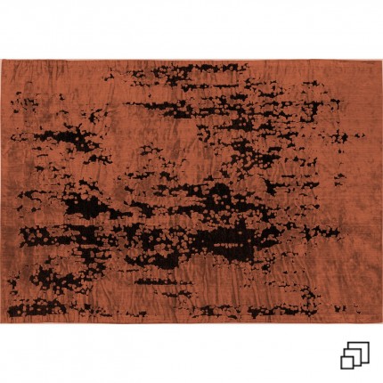 Tapis Silja rouge et noir Kare Design