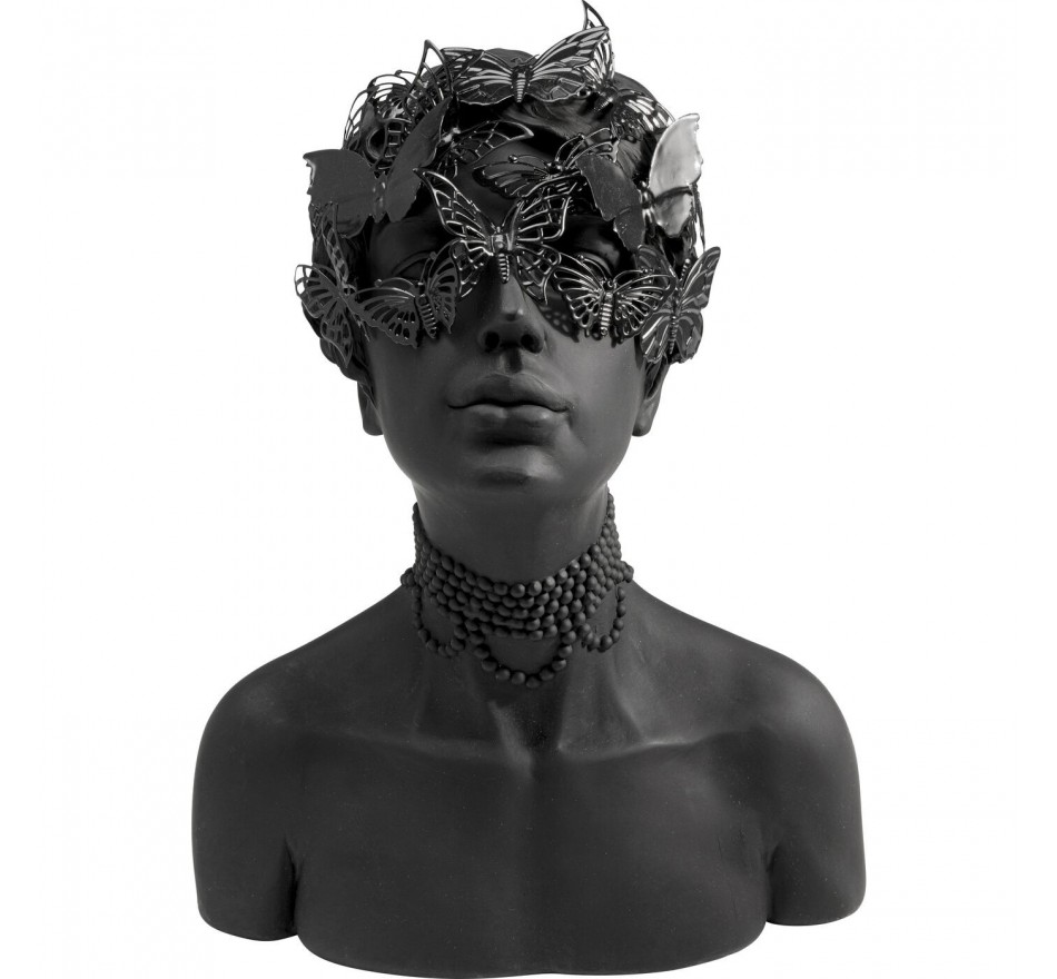 Déco buste femme papillons noire Kare Design
